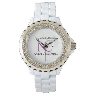 Reloj De Pulsera Vigilancia blanca de las mujeres