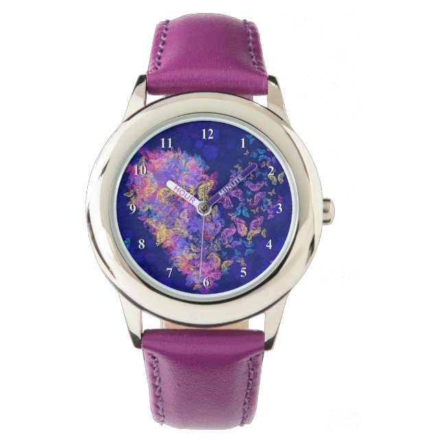 Reloj De Pulsera Vigilancia cardíaca de mariposa (Anverso)