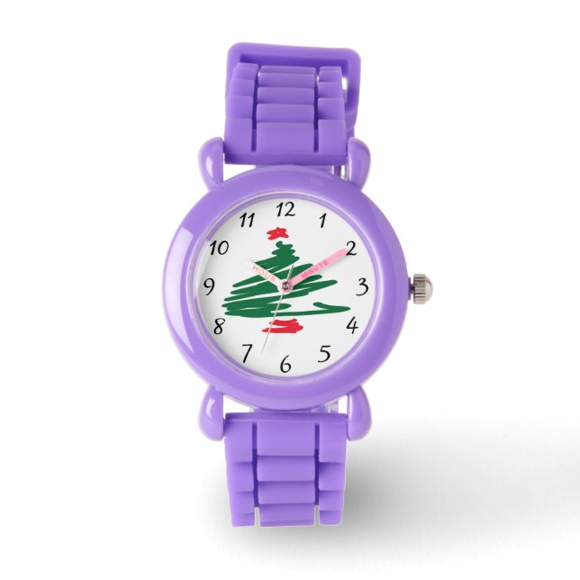 Reloj De Pulsera Vigilancia de árbol de Navidad (Anverso)