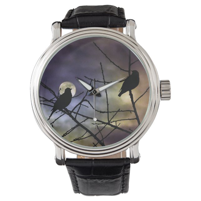 Reloj De Pulsera Vigilancia de aves nocturnas de octubre (Anverso)