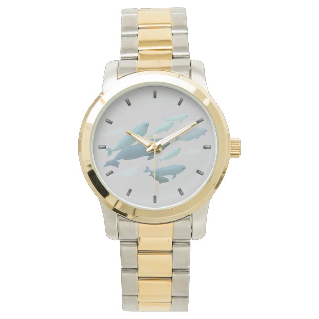 Reloj De Pulsera Vigilancia de ballenas Beluga Cuidado bebé Beluga  (Anverso)