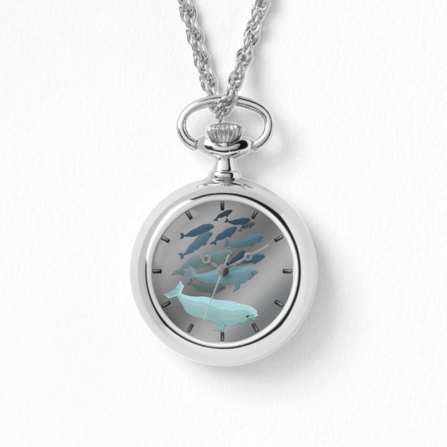 Reloj De Pulsera Vigilancia de ballenas Beluga Cuidado bebé Beluga  (Anverso)