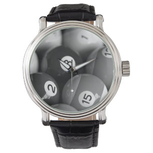 Reloj De Pulsera Vigilancia de Billetes en Blanco y Negro