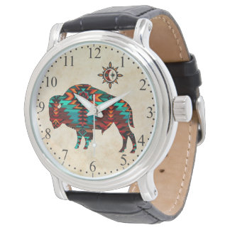 Reloj De Pulsera Vigilancia de búfalos del suroeste