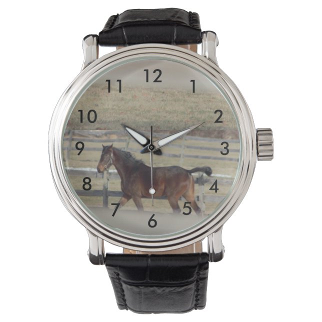 Reloj De Pulsera Vigilancia de caballos (Anverso)