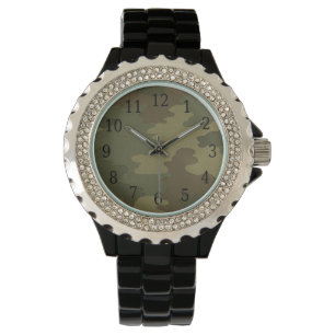Reloj De Pulsera Vigilancia de camuflaje oscuro