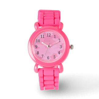 Reloj De Pulsera Vigilancia de camuflaje rosado