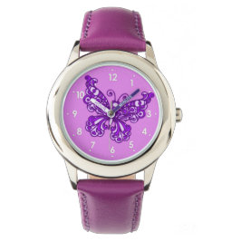 Reloj De Pulsera Vigilancia de chicas numerados de mariposa