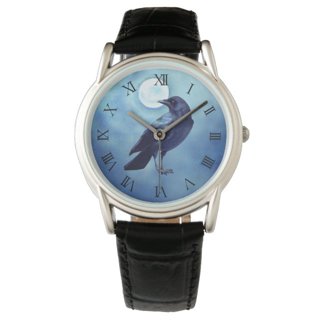 Reloj De Pulsera Vigilancia de cuerdas góticas en azul (Anverso)