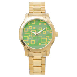 Reloj De Pulsera Vigilancia de eWatch geométrica verde