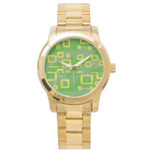 Reloj De Pulsera Vigilancia de eWatch geométrica verde