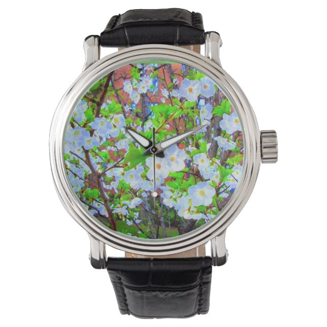 Reloj De Pulsera Vigilancia de 'flores de primavera' (Anverso)
