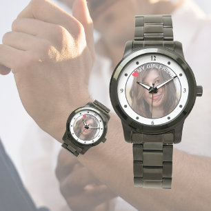 Reloj De Pulsera Vigilancia de FOTOS Me encanta (CORAZÓN) MI (Tex