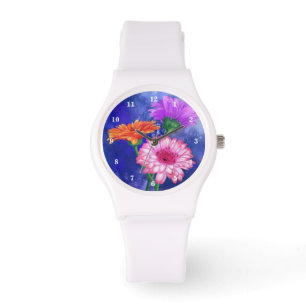 Reloj De Pulsera Vigilancia de Gerberas de tres colores - Primavera