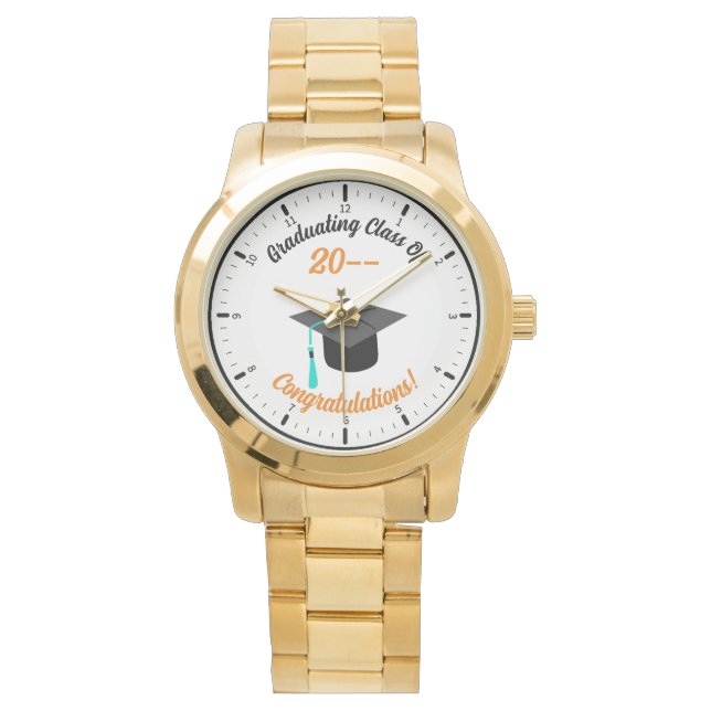Reloj De Pulsera Vigilancia de graduación personalizada Face Gold W (Anverso)
