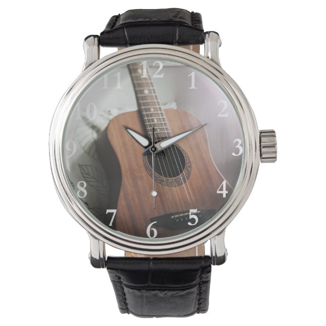 Reloj De Pulsera Vigilancia de guitarra acústica (Anverso)