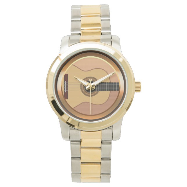 Reloj De Pulsera Vigilancia de guitarra acústica musical (Anverso)