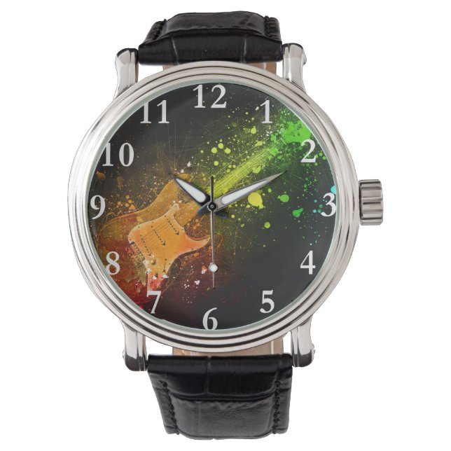 Reloj De Pulsera Vigilancia de guitarra eléctrica (Anverso)