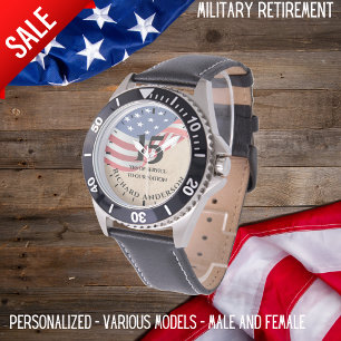 Reloj De Pulsera Vigilancia de Jubilación Militar Indicador Uu Añad