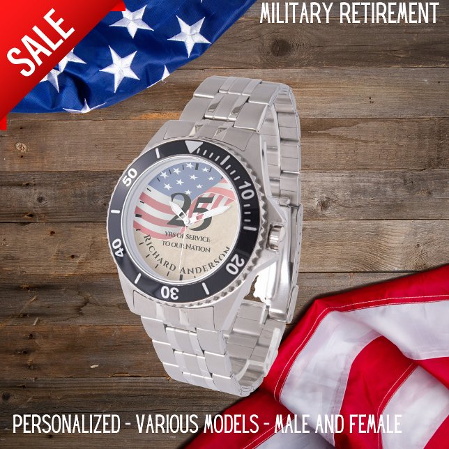 Reloj De Pulsera Vigilancia de Jubilación Militar Personalizada Ban (Subido por el creador)