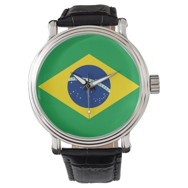 Reloj De Pulsera Vigilancia de la bandera de Brasil (Anverso)