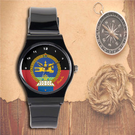 Reloj De Pulsera Vigilancia de la bandera de Mongolia, Moda/Deporte