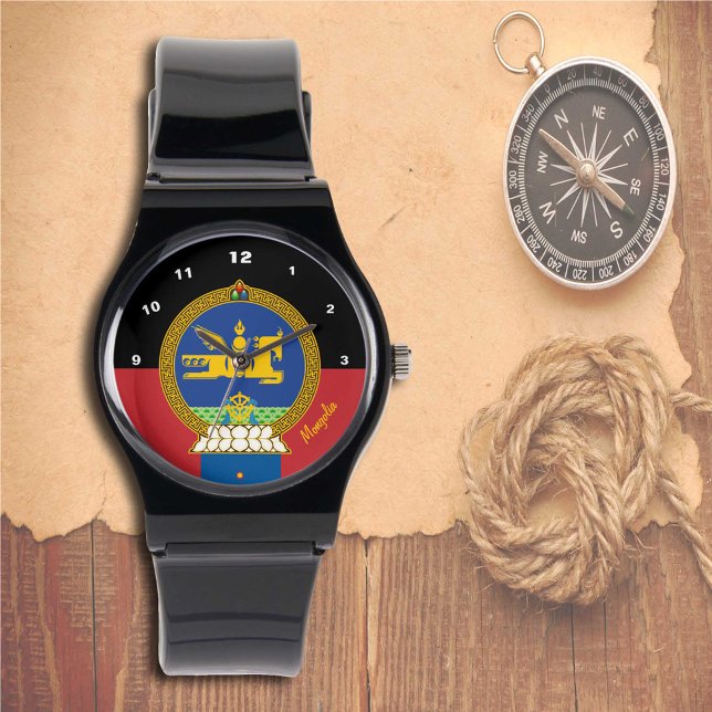 Reloj De Pulsera Vigilancia de la bandera de Mongolia, Moda/Deporte (Subido por el creador)