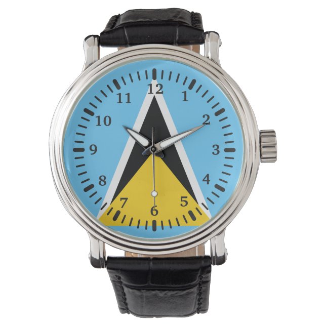 Reloj De Pulsera Vigilancia de la bandera de Santa Lucía (Anverso)