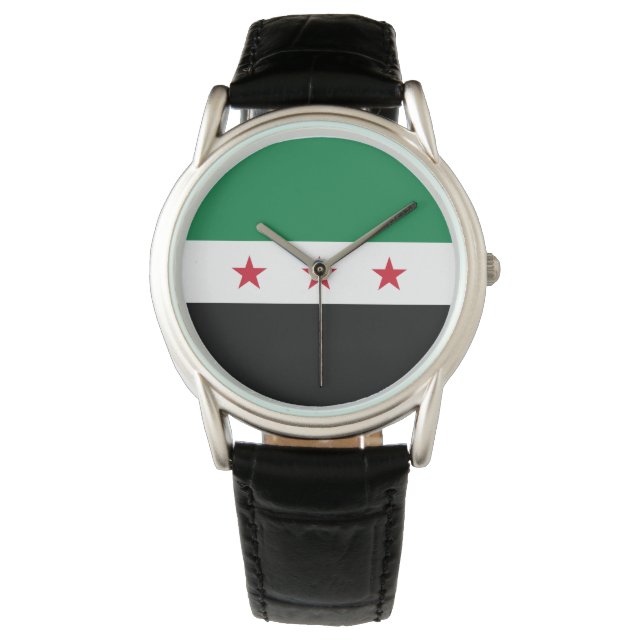 Reloj De Pulsera Vigilancia de la bandera de Siria libre (Anverso)