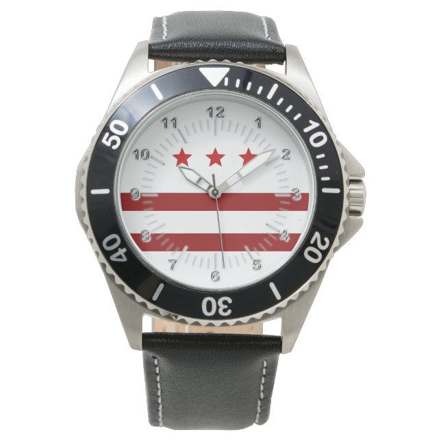 Reloj De Pulsera Vigilancia de la bandera de Washington D.C. City (Anverso)