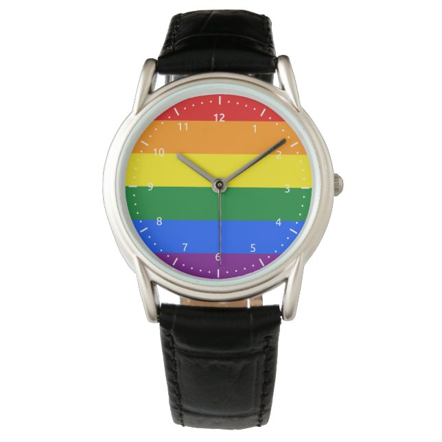 Reloj De Pulsera Vigilancia de la bandera LGBT (Anverso)