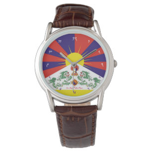 Reloj De Pulsera Vigilancia de la bandera tibetana - Es hora de los