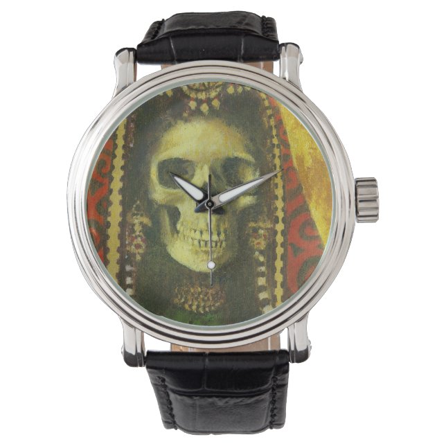 Reloj De Pulsera Vigilancia de la Bruja del Skeleton gótico (Anverso)