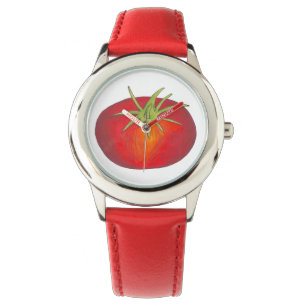 Reloj De Pulsera Vigilancia de la carne de verduras de tomate rojo 
