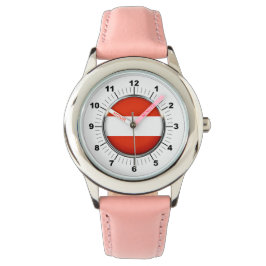 Reloj De Pulsera Vigilancia de la correa de cuero rosa de la bander
