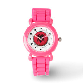 Reloj De Pulsera Vigilancia de la correa de la bandera rosa de los