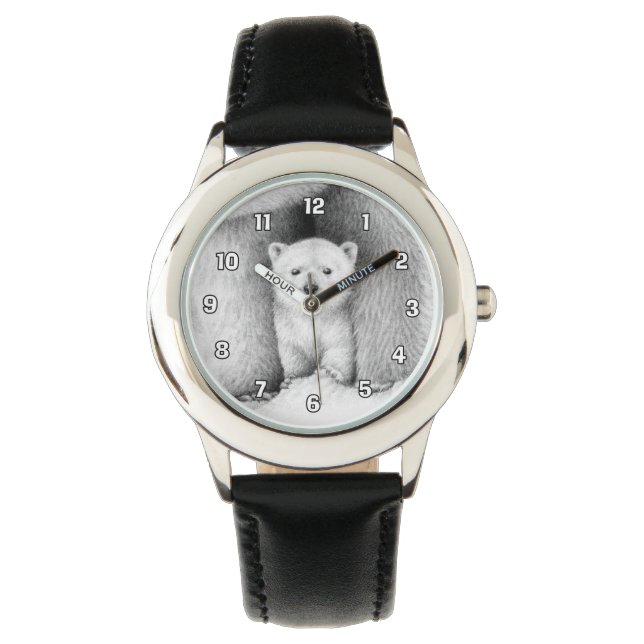 Reloj De Pulsera Vigilancia de la Cubierta de Oso Polar (Anverso)