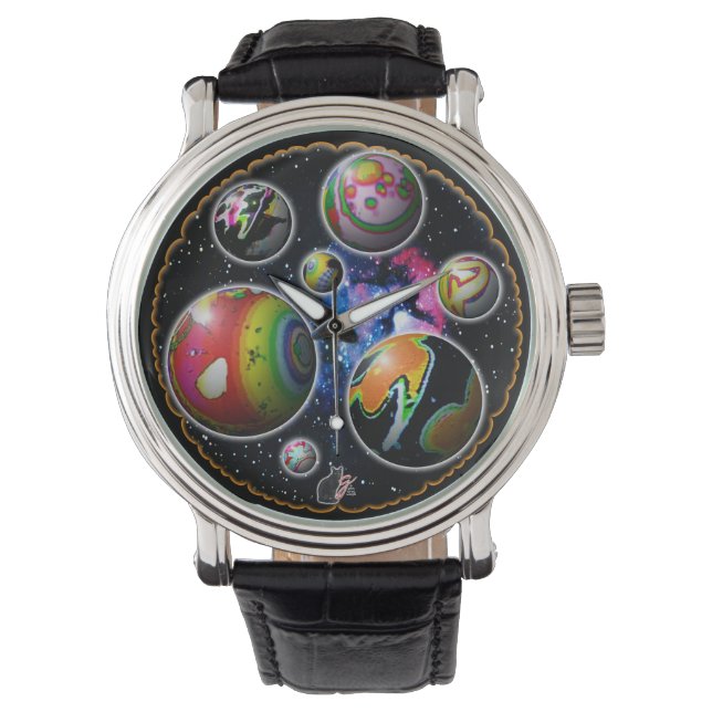 Reloj De Pulsera Vigilancia de la escritura de planetoides (Anverso)