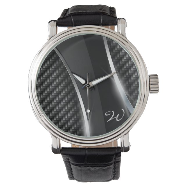 Reloj De Pulsera Vigilancia de la fibra de carbono 3 (Anverso)