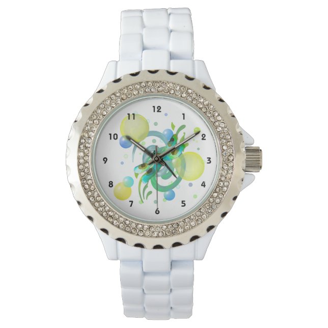 Reloj De Pulsera Vigilancia de la libélula verde azul (Anverso)