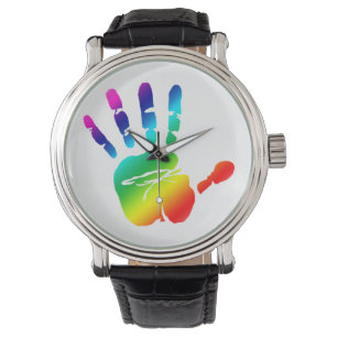 Reloj De Pulsera Vigilancia de la mano en arco iris