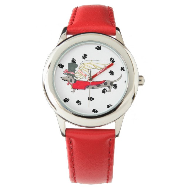 Reloj De Pulsera Vigilancia de la muñeca Dachshund de los ángeles d (Anverso)