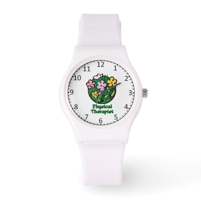 Reloj De Pulsera Vigilancia de la muñeca de las flores fisioterapeu (Anverso)