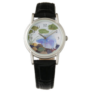 Reloj De Pulsera Vigilancia de la muñeca de peces Betta azul