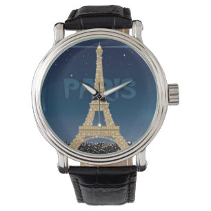 Reloj De Pulsera Vigilancia de la muñeca Eiffel Tower Sparkle