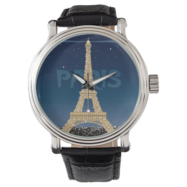 Reloj De Pulsera Vigilancia de la muñeca Eiffel Tower Sparkle (Anverso)