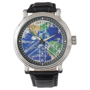 Reloj De Pulsera Vigilancia de la Paz Mundial del Planeta Tierra