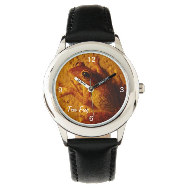 Reloj De Pulsera Vigilancia de la rana de árbol sonriente (Anverso)
