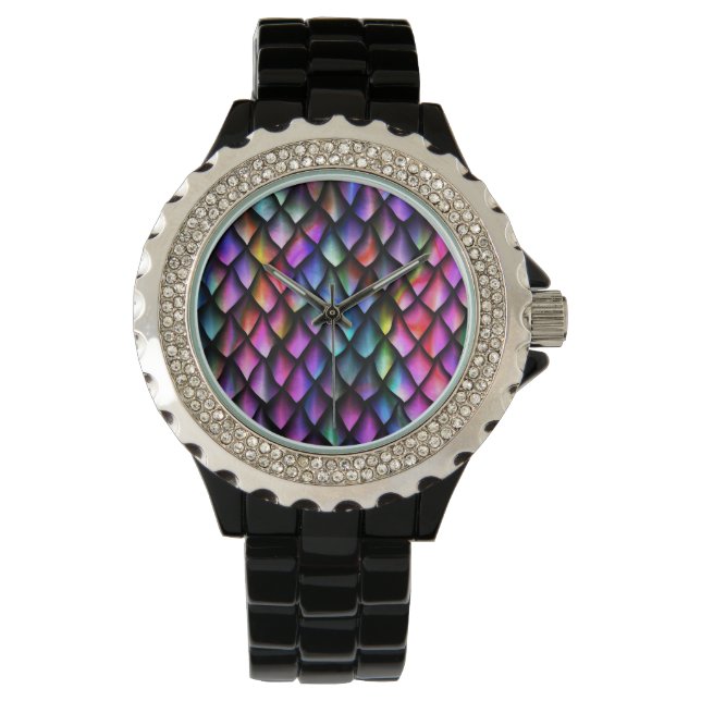 Reloj De Pulsera Vigilancia de las escalas del dragón arco iris (Anverso)