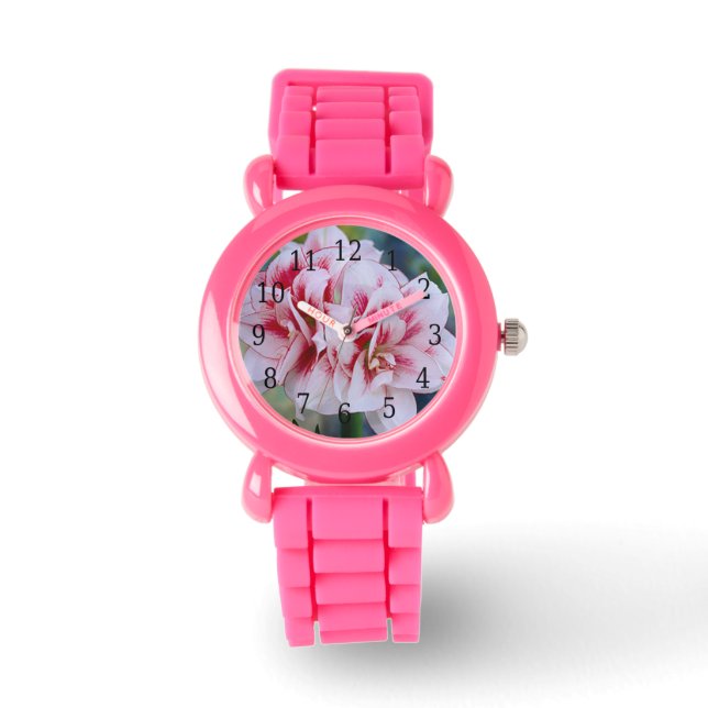 Reloj De Pulsera Vigilancia de las flores rosadas (Anverso)